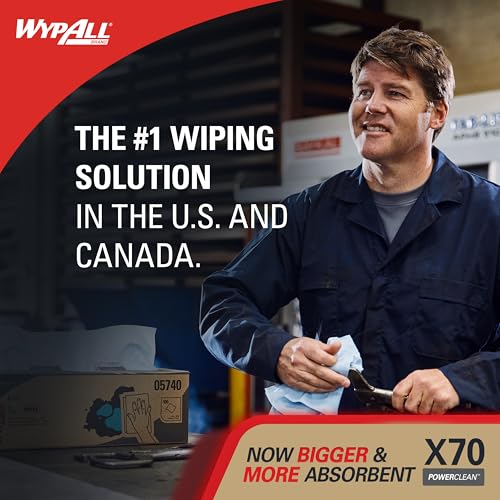 Image of WypAll PowerClean X70 Medium Duty Cloths, 10 x 96 Towels (41412)