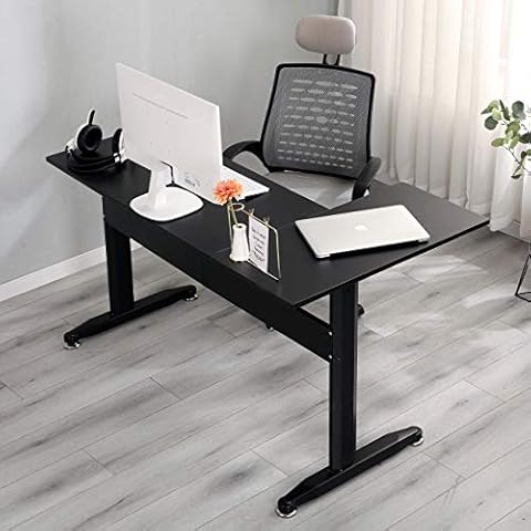 soges Schreibtisch Eckschreibtisch Ecktisch L-förmiger Computertisch Gaming Tisch mit großen Arbeitsplatz aus Holzwerkstoffen und Metallrahmen,Tischoberfläche mit PVC bedeckt Cover