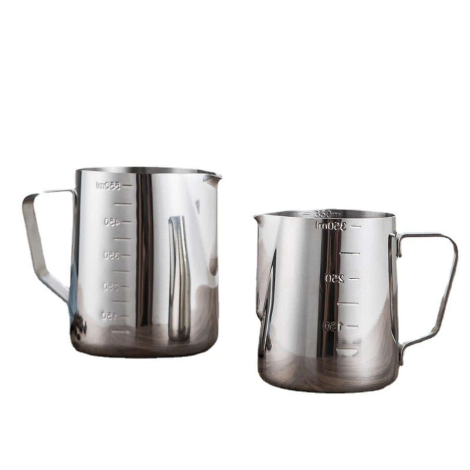 Jarra de espuma leche 350ml, jarras artesanales acero inoxidable, café con, jarra artística, tazón taza, herramientas Barista, 2 uds Para Espumar