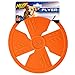 Nerf Dog Rubber Flyer Dog Toy, Flying Disc, Lightweight, Durable and Water Resistant, Great for Beach and Pool, 10 inch Diameter, for Medium/Large Breeds, Two Pack, Green and Orange