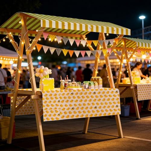 Chariot de présentation en bois pliable avec auvent pour marchés et salons