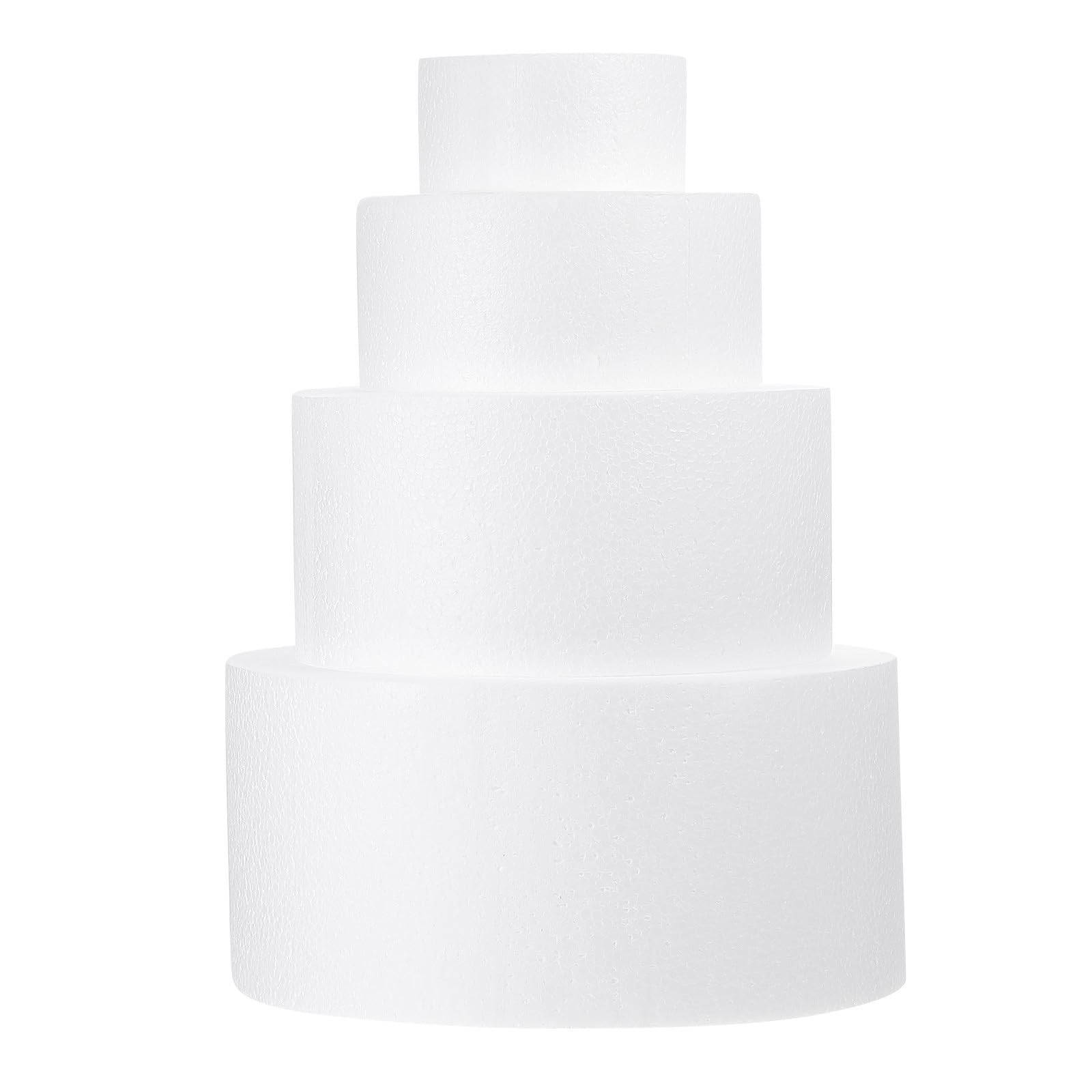 ABOOFAN Set 4 Pezzi Forma Torta in Schiuma Bianca Flessibile per Decorazioni Matrimonio e Party Risparmio Costi per Creazioni Fai da Te