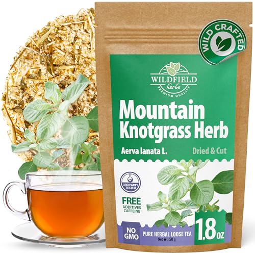 Image of 1.8 oz. Mountain Knotgrass Tea Dried Cut Herb Mountain Knotgrass Herbal Tea (Aerva Lanata) - 50g Polpala Pol-Pala Pol Pala Pol Pola Herb