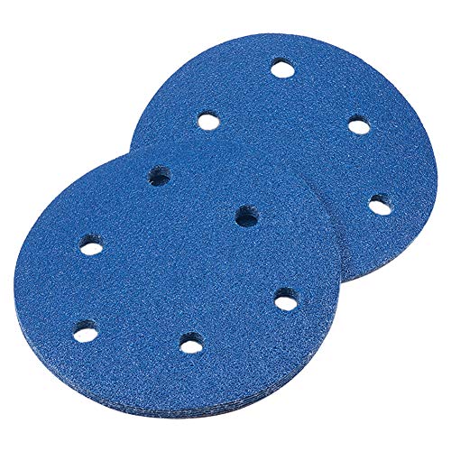 Utoolmart ディスクペーパー サンダー サンディングディスク サンドペーパー ダブルアクション マジック ペーパー 研磨 やすり 電動サンダー用 サンディングパット 木工用 ランダムアクションサンダー用 サンディング 研磨 サンダー用紙やすり丸型 #60 6穴 工木工生地研磨用 5インチ 外径 125mm 10枚