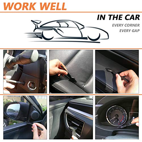 Farraige® Small Portable Plastic Handle Nylon Anti Static Brushes Computer Keyboard Cleaning Brush Kit (Black, Set of 7) - Image 4