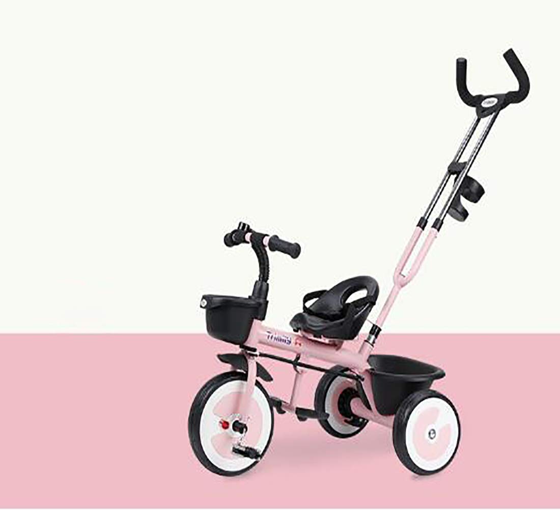 SHARESUN 3Wheel 2 In 1 Kids Tricycle Children Trike With Removable Parents Push Handle Bar & Adjustable seat,for Age 2-6 years old
