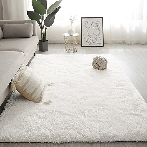 Image of Fuzzy Abstract Area Rugs for Bedroom Living Room Fluffy Shag Fur Rug for Kids Nursery Dorm Room Cozy Furry Rugs Plush Throw Rug Shaggy Decorative Accent Rug for Indoor Home Floor Carpet