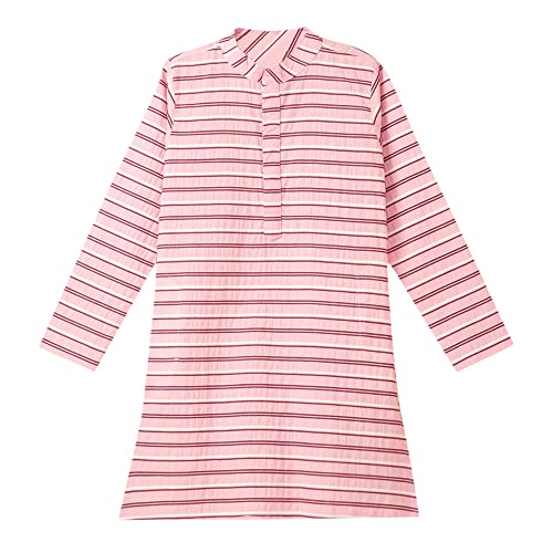 Image of Hopscotch Boys Cotton Stripe Print Kurta Pajama Set In Pink Colour