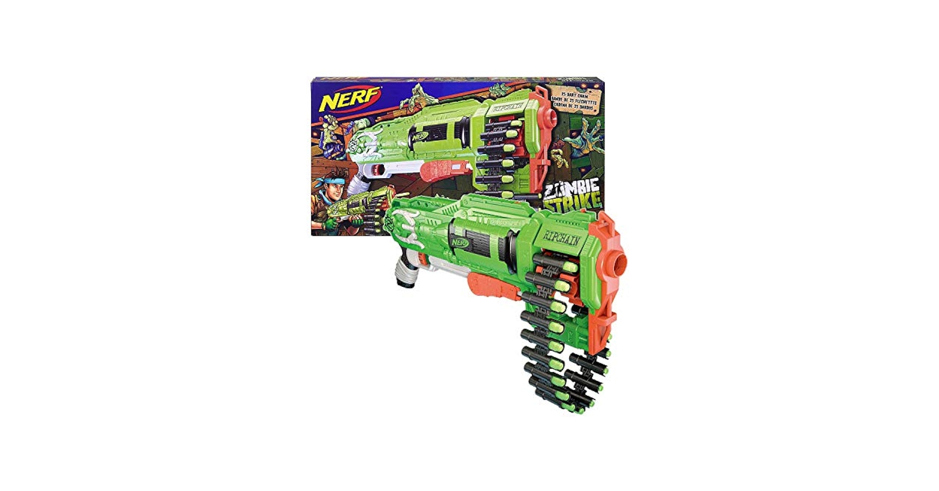Amazon.com: Nerf Zombie Ripchain Combat Blaster : Toys & Games