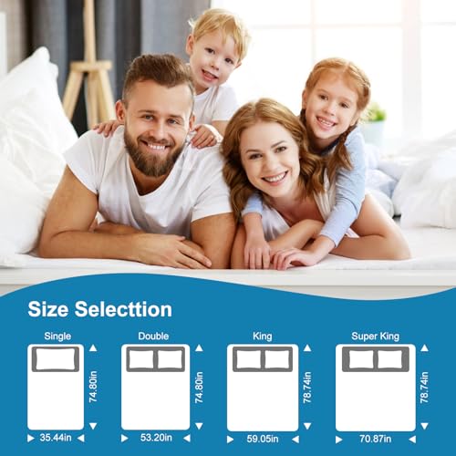 Protector de colchón impermeable King faldón de 35 cm ajustable 3