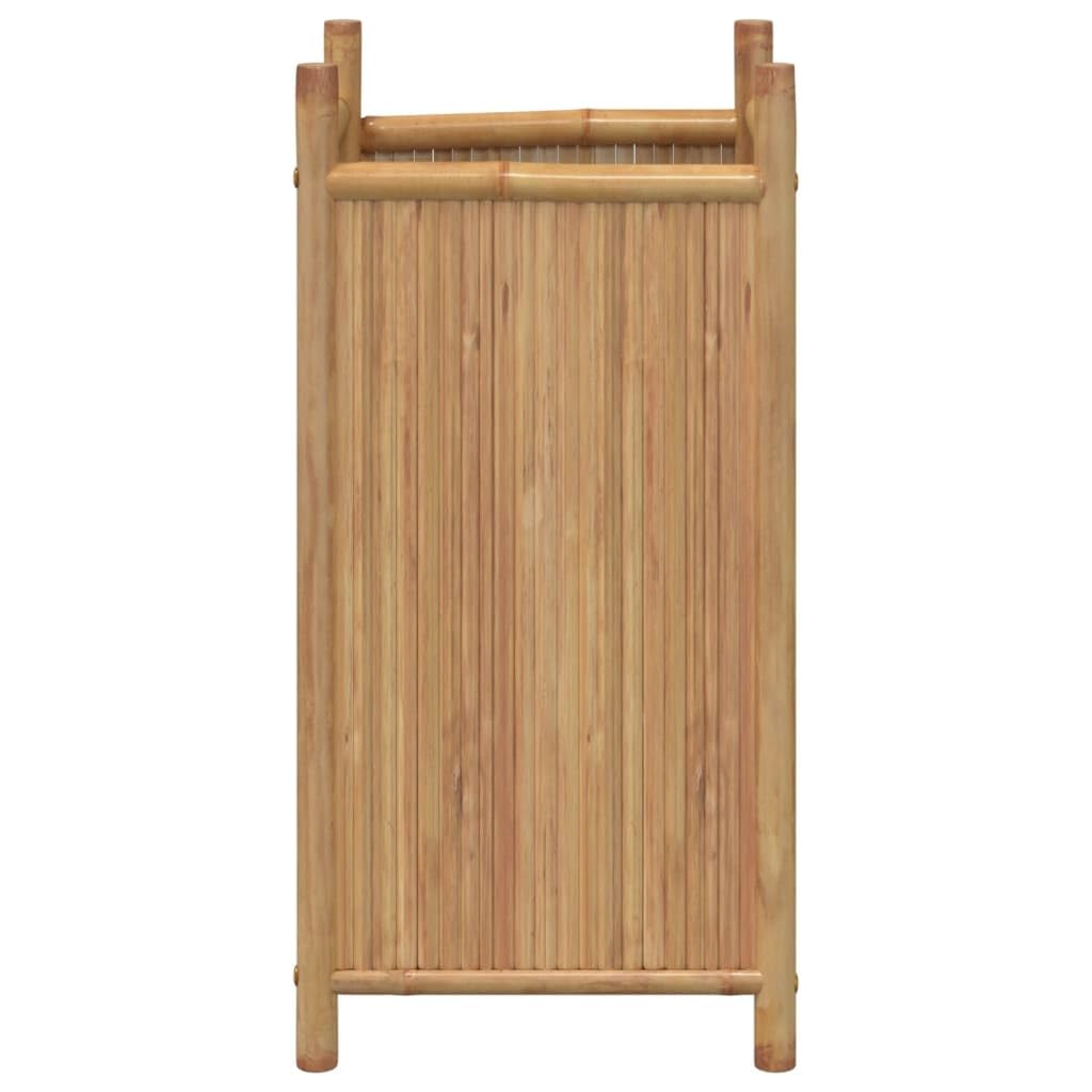Homgoday Sadzarka do ogrodu kratka na kwiaty, 40 x 40 x 80 cm, bambusowa sadzarka, kratka do ogrodu, donica na zewnątrz, donica balkonowa