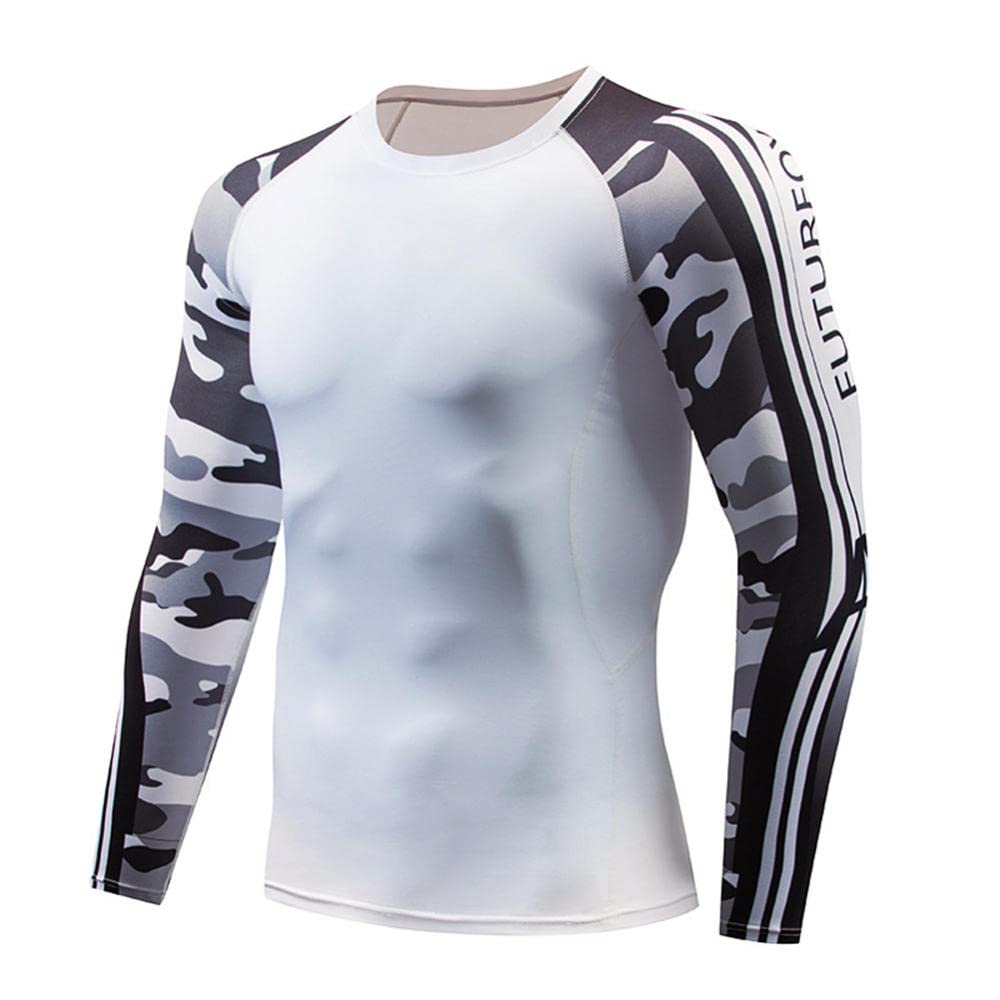 Męskie szybkoschnące rajstopy, długie ubrania do biegania do koszykówki, sportowe wysoce elastyczne ubrania treningowe fitness, topy kulturystyczne, t-shirty