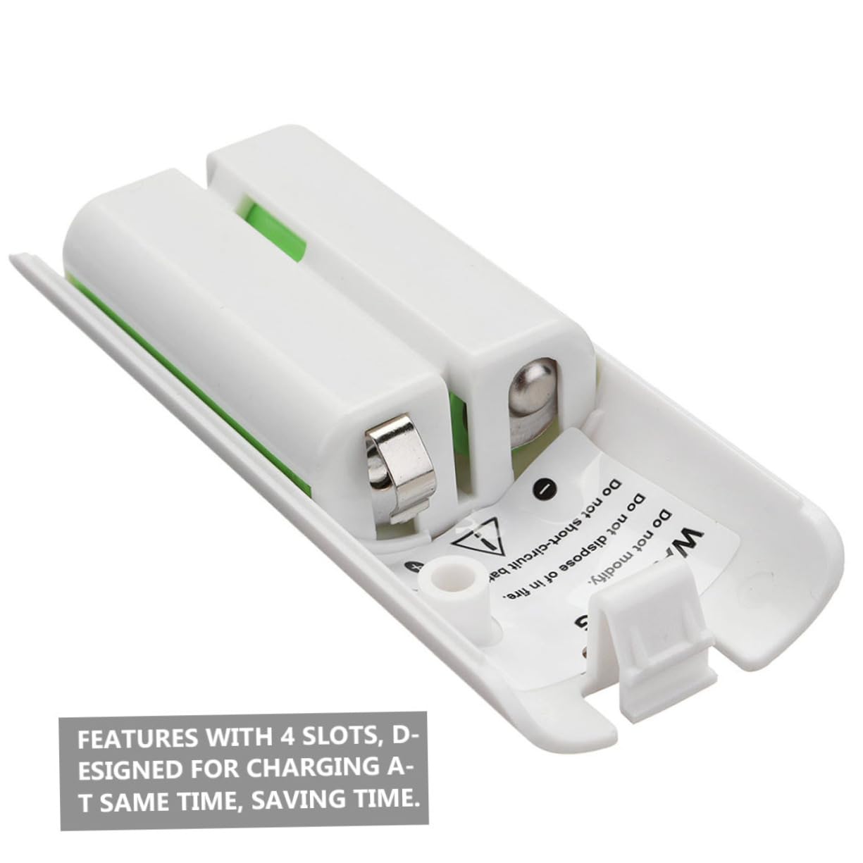 Gatuida Adattatore per Pile Slot di Ricarica Stazione di Ricarica Batteria Caricabatterie USB Resistente e Riutilizzabile Compatto e Bianco