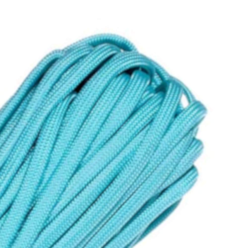 PARACORD PLANET 550 Type III 7 Strand Paracord – 100% Nylon Core – 550-Pound Tensile Strength - Utility Cord – Tie-Downs, Camping, Crafting, Survival (Turquoise, 250 Foot Spool)