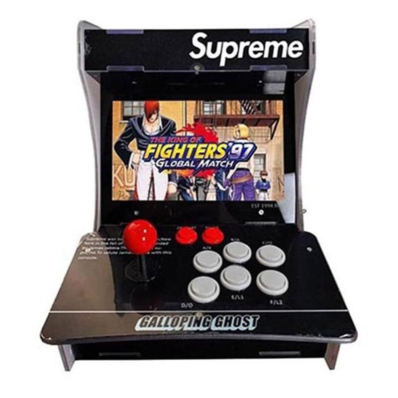 (6000 Classic games in 1) Arcade Game Console Classic Retro Upright Game Machine for 2-4 Player Desktop Arcade Machine 1280PX720 HD Resolution Monitor PSP 3D Games - Black