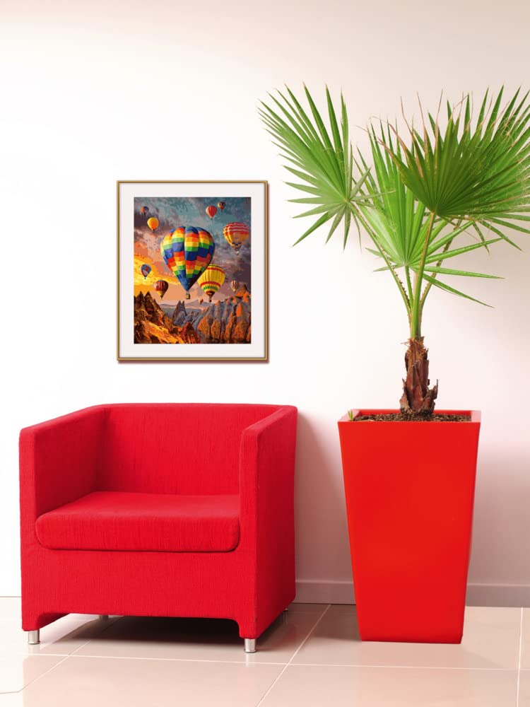Schipper 609130858 Peinture par Numéros Montgolfières - Images Peinture pour Adultes avec Pinceau et Peinture Acrylique 40 x 50 cm