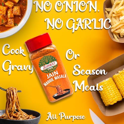 Image of Ashwat Jain Maggie Masala Powder - No Onion No Garlic - For Multipurpose Seasoning - Tastemaker (90 Gm)