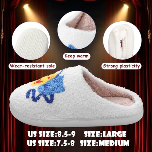 Geyoga Theatre Mask Slippers Sock Lover Gift Women Fluffy Plush Non Skid House Musical Theater Slippers Christmas Gift2