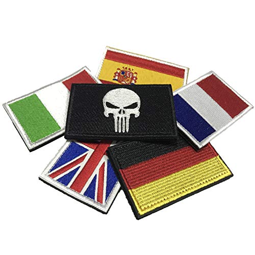 Colisal Pegatina Bandera Punisher Cuadrado