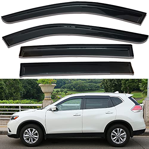 Sun Rain Guards Vent Window Shade For 2014-2020 Nissan Rogue Side Window Visors Wind Deflectors #TOP1