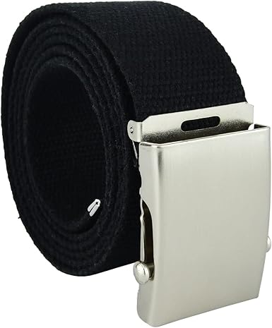 NUOVA CINTURA AQUILA REGOLABILE 72" POLLICI TELA NERA MILITARE - Foto 9