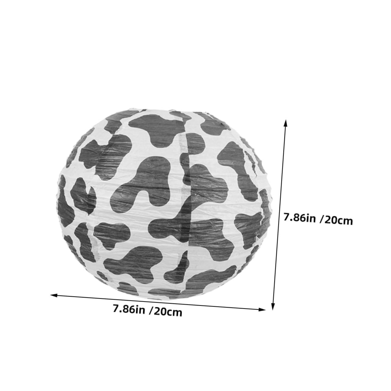 TOYANDONA 3Pcs Cow Party Hanging Lanterns Round Paper Lampshade for Birthday Farm Themed Decorations Barnyard Ornament for Cowgirl Shower Supplies