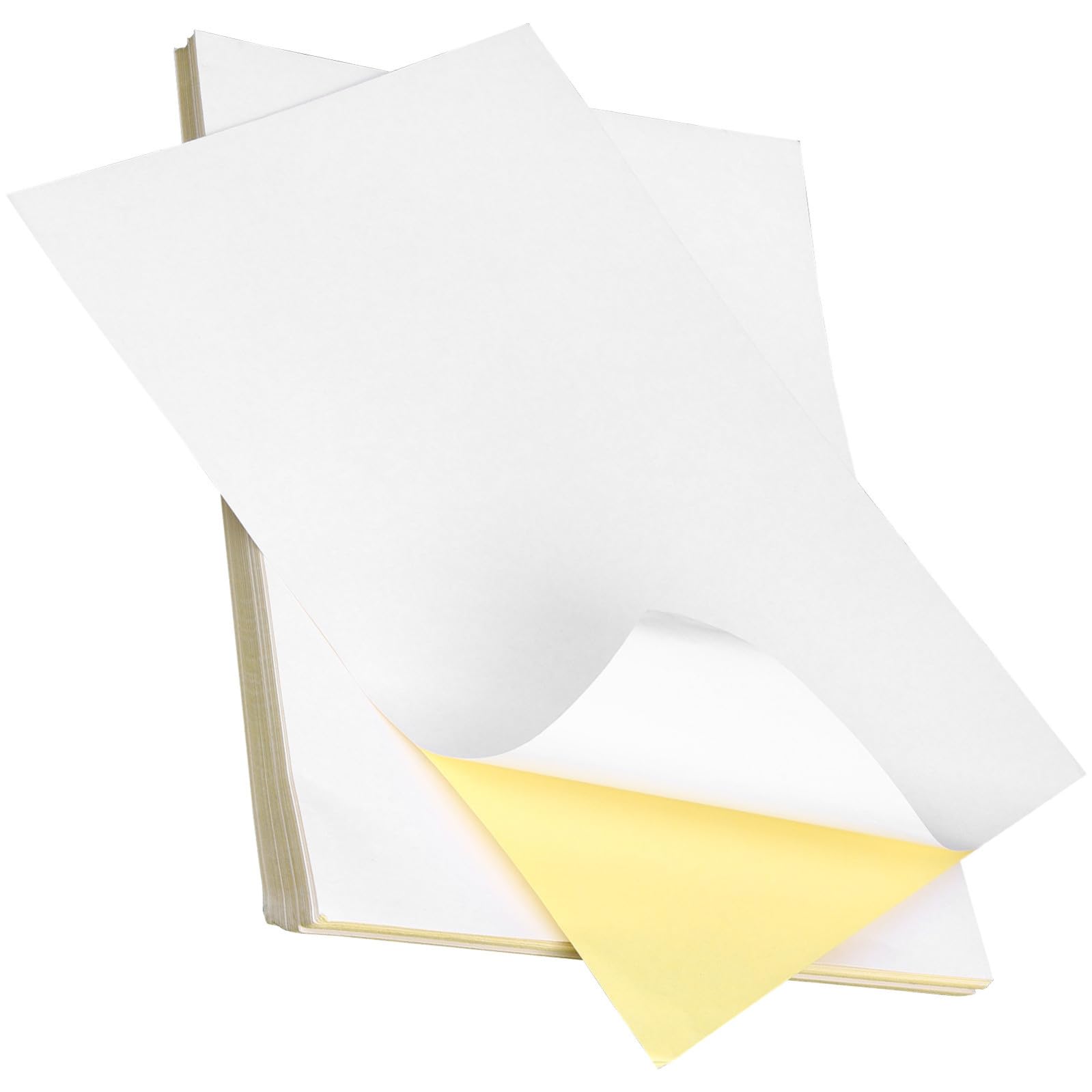 OSALADI 100 Fogli di Etichette Autoadesive in Pvc Bianco Opaco per Stampanti Inkjet, Carta Adesiva per Etichette Fai da Te, per Prodotti Personalizzati