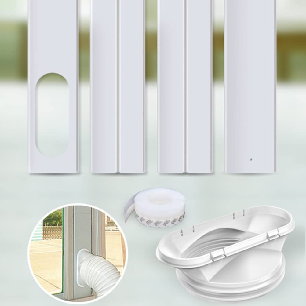Gonetre Kit per Finestra per Condizionatore Portatile, Pannello di Ventilazione per Finestra Scorrevole Regolabile per unità AC Portatile, (10-43-140cm-130&150mm)