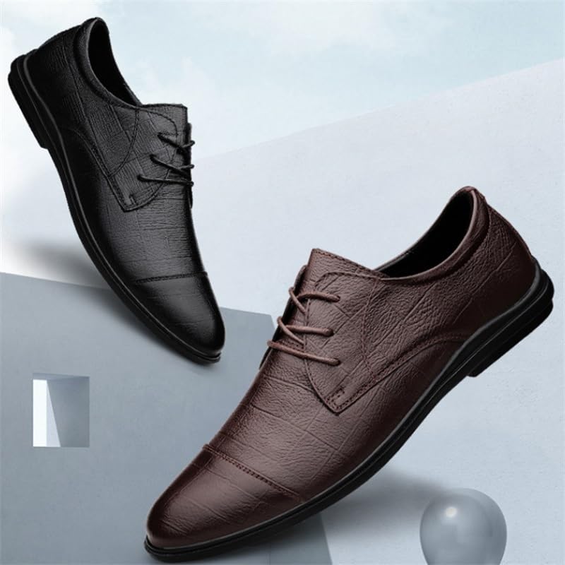 Men's Rubber Shoes Soft-Soled Lace-up Oxford Shoes Spliced Casual Comfortable Shock-Absorbing Breathable Non-Slip Shoes for Men4