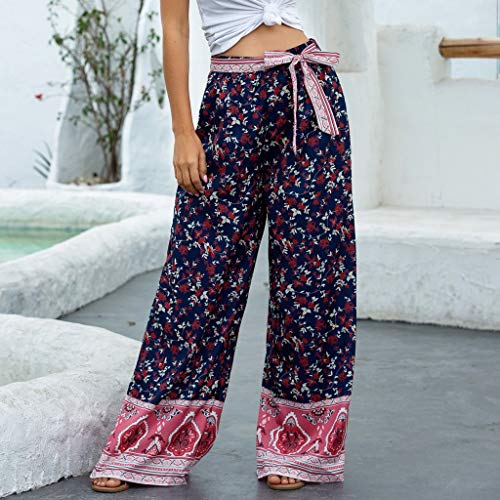 Zomerbroek voor dames, lange strandbroek, dunne zomerjoggingbroek, hippiebroek, pompbroek, lange harembroek, boho-broek met zakken, vrijetijdsbroek, zomerbroek, yogabroek, vintage broek met wijde pijpen - Afbeelding 7
