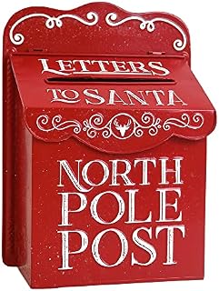 All Chic Santa Post Box Christmas Mail box Decoration Christmas Decorations Letter To Santa Post Box Vintage Mailbox Farmhouse Decor Rustic Metal Christmas Decoration