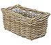 Dehner Rattan Pflanzkasten, ca. 30 x 15 x 15 cm, Rattangeflecht, grau/braun