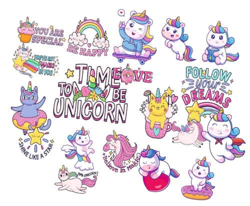 Image of Zesta Aesthetic Stickers for Laptop /Waterproof Anime Decal for Books /Vinyl Sticker for Fridge /Easy to Use Korean Car Sticker Kawaii Cute Stickers (Unicorn)-Self-Adhesive