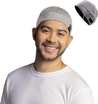 Hairbrella Mens Satin Sleep Cap Wave & Long Hair Bonnet for Braids, Locs & 360 Waves