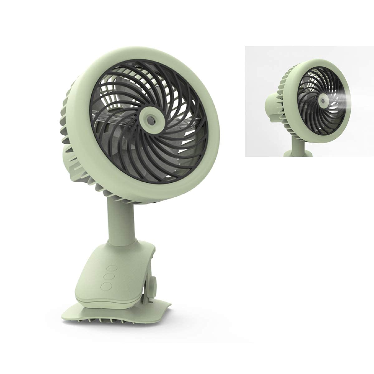 Buy XIKUO Battery Clip On Fan,Upgrade Auto Oscillation Water Misting