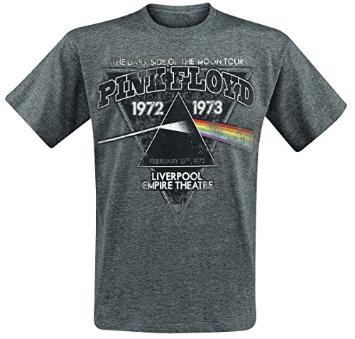 PINK FLOYD The Dark Side of The Moon – Liverpool 1972 Homme T-Shirt Manches Courtes Gris chiné - Les Beatles, Paul McCartney, John Lennon, RIngo Starr, George Harrison PINK FLOYD The Dark Side of The Moon - Liverpool 1972 Homme T-Shirt Manches Courtes Gris chiné – Image 7