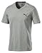 PUMA Men's Iconic V-Neck T-Shirt, Medium Gray Heather, XL