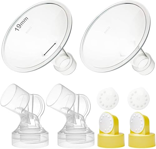 Miniatura 1 de Nenesupply Piezas de bomba Bridas de 0.748 in compatibles con Medela Brida Brida Válvula Conector de membrana Compatible con Conector Personalfit No