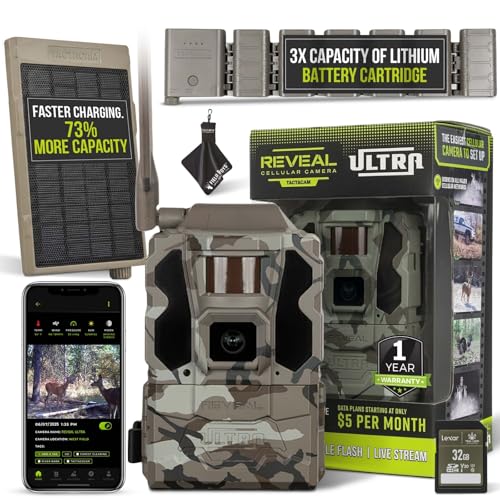 TACTACAM Reveal Ultra Cellular Trail Camera – 4K Photo, 1080P Video,...