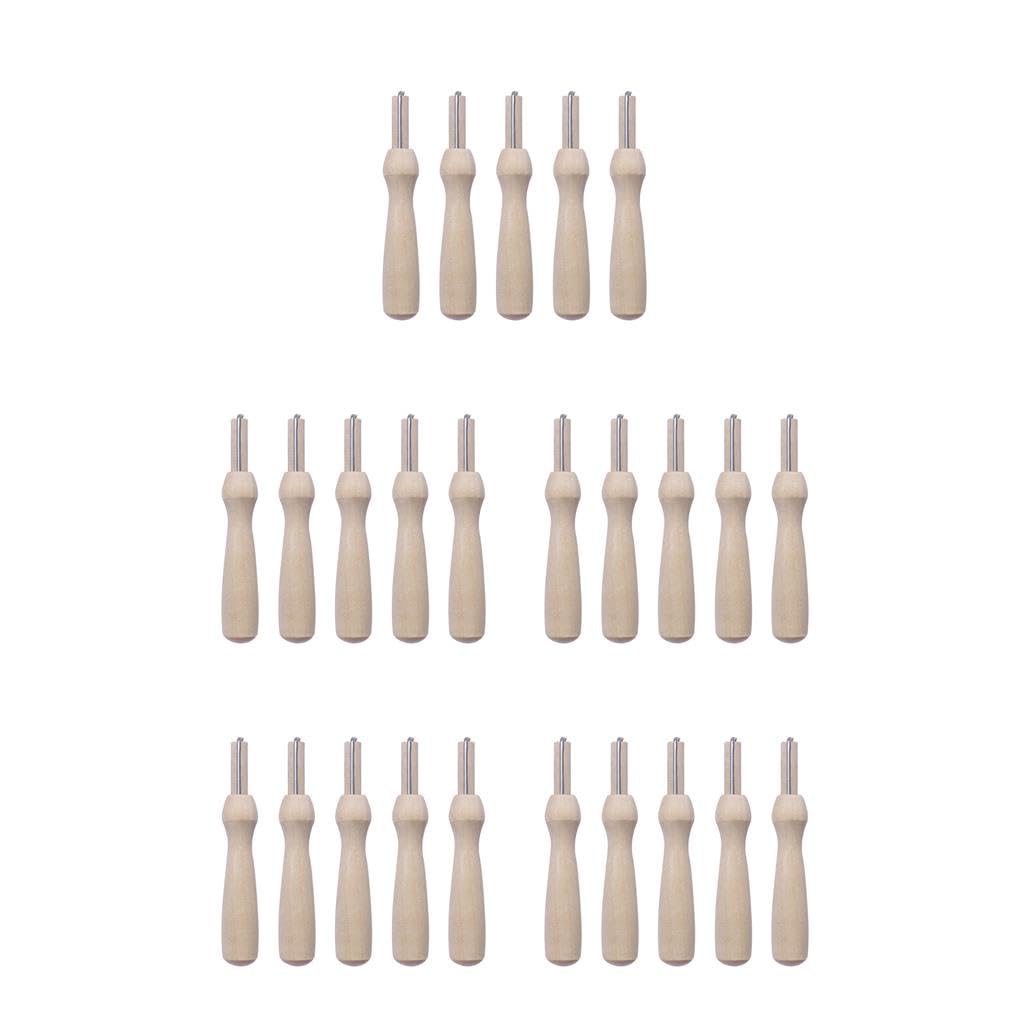 lmoikesz 25pcs Felting Needle Wool Needle Wooden Handle Holder with Felting Needles Felt Hand Tool DIY Craft Sewing Handmade Felting Starter Supplies for Beginners