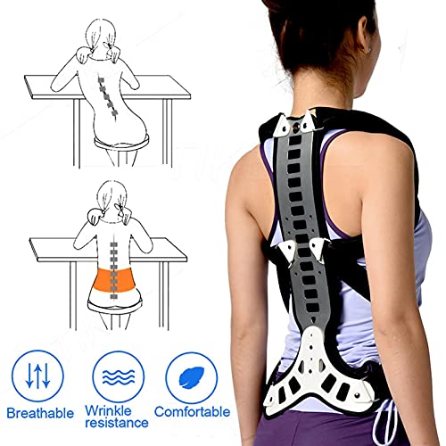 Soporte ajustable para la parte superior de la espalda: alivia la cifosis, la joroba y la lordosis para mejorar la postura en hombres y mujeres