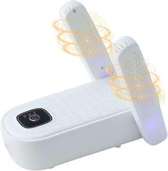 Boot Dryer Shoe Dryer, Glove Dryer and Boot Warmer Heat Blower, with Intelligent Timer30-60-120min for Work Boot Ski Sneaker 90 Bendable AdjustableWhite