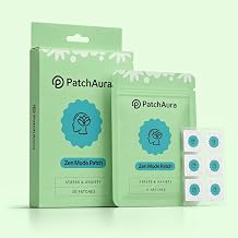 Stress Relief Patches | Natural Calming + Zen Vitamin Patch | 30 Transdermal Patches | Ashwagandha, L-Theanine, Magnesium & More | Relaxation & Mental Clarity & Non-Drowsy PatchAura