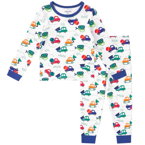 Image of pureborn Baby Pajamas Set Toddler Snug Fit Cotton Sleepwear 2pcs 12M-7Y