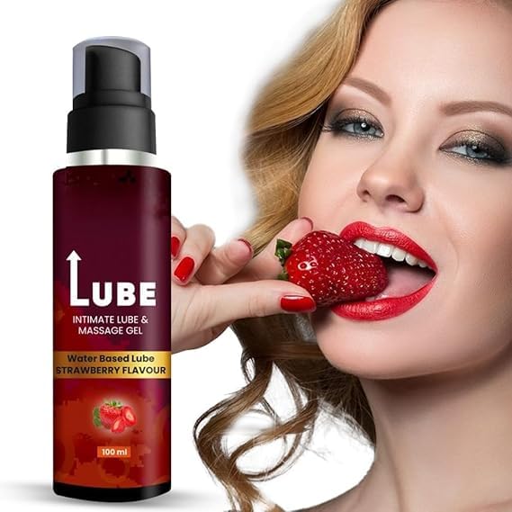 Image of Intima Safe Strawberry Flavour Water Based Lube with Aloe vera and green tea | Lubricant Gel with Glycerine | Non sticky, Skin Friendly, Silicone and Paraben Free | No Side Effects(Lubricant, pack of 1)'Latex Free Liquid, Beauty Cosmetic