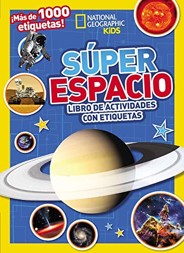 Súper espacio: Libro de actividades con etiquetas (Spanish Edition)