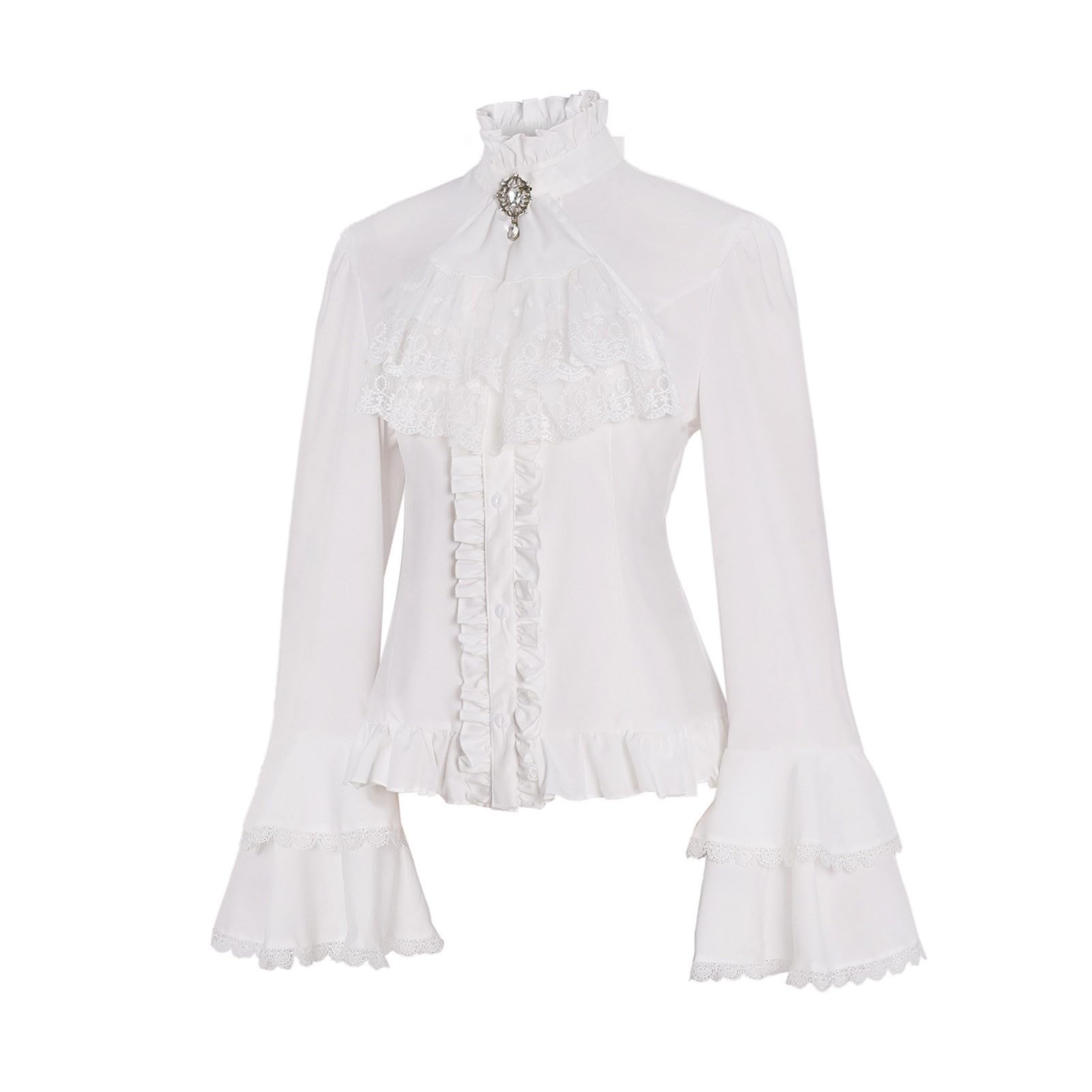 Musselin Bluse Damen Oberteil Elegant Pullover Herbst Longshirt Shirt Blusen Festliche Oberteile Tunika Langarm & Tuniken Für Elegante