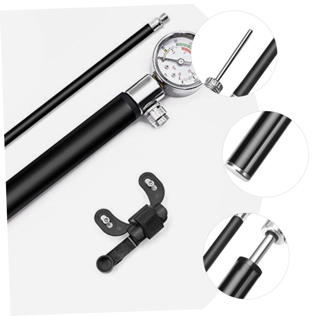 BRIGHTFUFU Bike Tire Pump Gauge High Inflator Tire Inflator Gauge for Car Portable