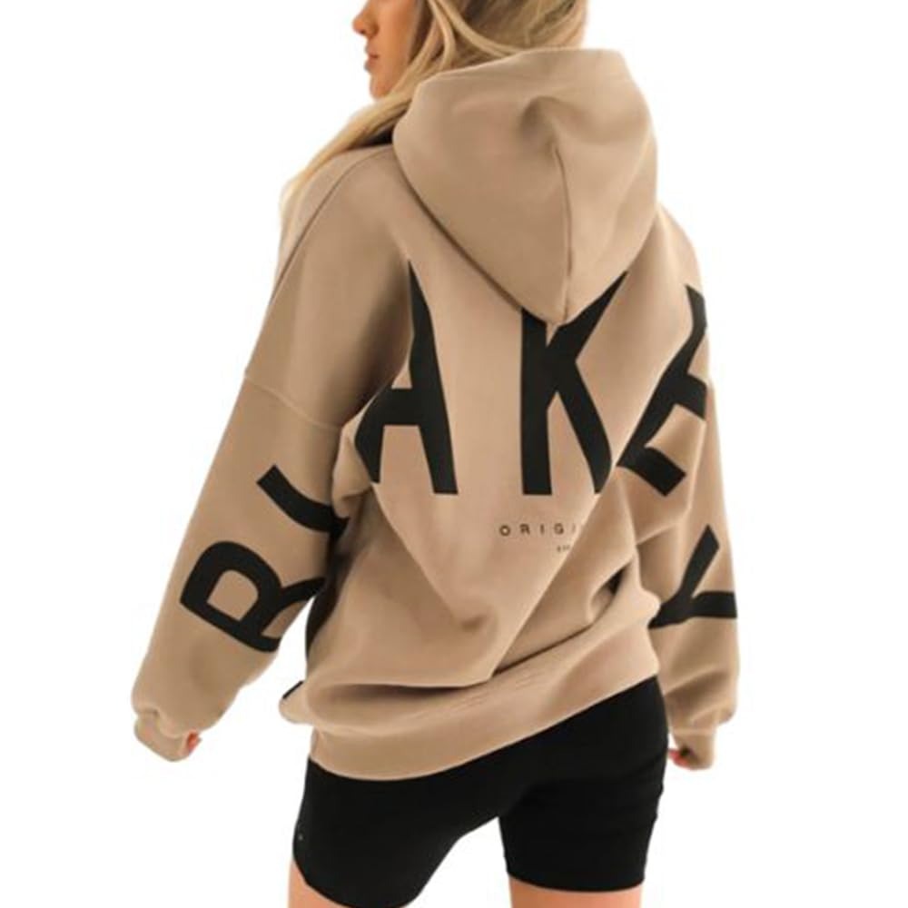 MoliloveWomens Oversized Long Sleeve Hoodies Casual Loose Fashion Printed Sweatshirts with Pockets