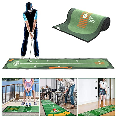 1187×199-Pulgadas-Entrenador-de-Putting-de-Golf-Practica-Colchoneta-de-Putting-Experiencia-Suave-Interior-Golf-Green-Fairway-Pad-Ayuda-de-Entrenamiento-con-Escala-medible